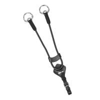 Martingale LeMieux élastique avec protection de poitrail Negro / plata