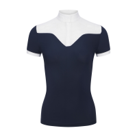 Polo de concurso Emily LeMieux de manga corta Marina modelo antiguo