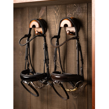 Brida LeMieux Kudos Patent doma Castaño Marrón Brida LeMieux Kudos Patent doma Castaño Marrón