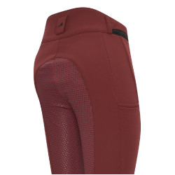 Pantalón de equitación Easy Rider Queen Diamond con culera de silicona grip Zinfadel Burdeos