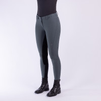 Pantalón de equitación Easy Rider Queen Diamond con culera de piel Castaño oscuro