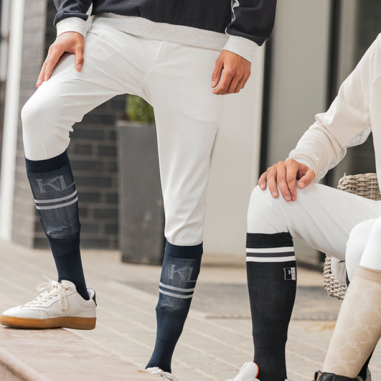 Pantalón de equitación sin costuras con grip en las rodillas para hombre KLkoa Kingsland Pantalón de equitación sin costuras con grip en las rodillas para hombre KLkoa Kingsland