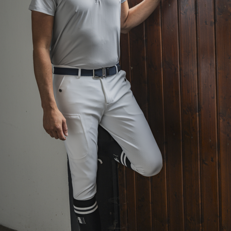 Pantalón de equitación sin costuras con grip en las rodillas para hombre KLkoa Kingsland Pantalón de equitación sin costuras con grip en las rodillas para hombre KLkoa Kingsland