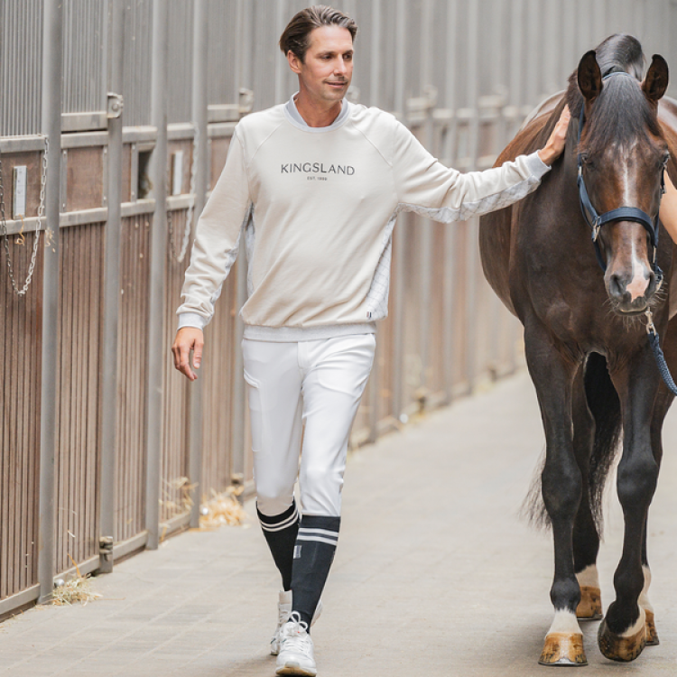 Pantalón de equitación sin costuras con grip en las rodillas para hombre KLkoa Kingsland Pantalón de equitación sin costuras con grip en las rodillas para hombre KLkoa Kingsland