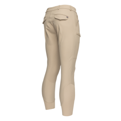 Pantalón de equitación sin costuras con culera completa para hombre KLkoa Kingsland Pavé beige