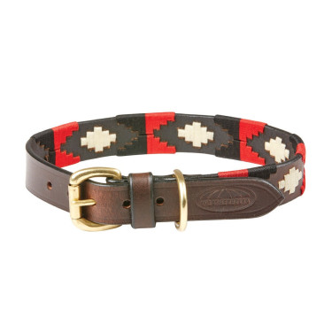 Collar para perro Weatherbeeta de cuero Polo Marrón cowdray / negro / rojo / blanco Multicolor Collar para perro Weatherbeeta de cuero Polo Marrón cowdray / negro / rojo / blanco Multicolor
