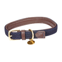 Collar para perro Weatherbeeta de cuero trenzado Marrón / azul marino Marr&amp;amp;amp;oacute;n