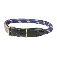 Collar para perro Weatherbeeta de cuero y cuerda Marrón / azul marino Marr&amp;amp;oacute;n