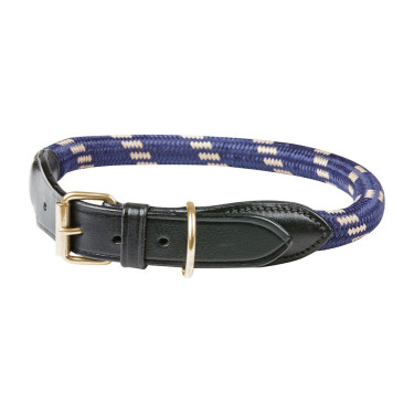 Collar para perro Weatherbeeta de cuero y cuerda Marrón / azul marino Marr&amp;amp;oacute;n