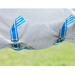 Manta antimoscas Combo Weatherbeeta ComFiTec Hexi Shield Plata / azul marino Manta antimoscas Combo Weatherbeeta ComFiTec Hexi Shield Plata / azul marino