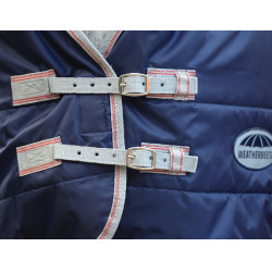 Manta de cuadra Combo 110g Weatherbeeta ComFiTec 210D Channel Azul marino / plata / rojo Manta de cuadra Combo 110g Weatherbeeta ComFiTec 210D Channel Azul marino / plata / rojo