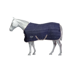 Manta de cuadra 110g Weatherbeeta ComFiTec 210D Channel Azul marino / plata / rojo Manta de cuadra 110g Weatherbeeta ComFiTec 210D Channel Azul marino / plata / rojo
