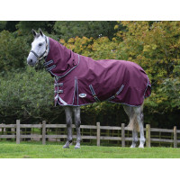 Manta 100g Weatherbeeta con cuello ComFiTec Plus Dynamic II Burdeos / gris / blanco