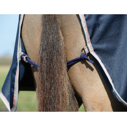 Manta trasera cuadrada Weatherbeeta forrada de polar Esencial Azul marino / plata / rojo Manta trasera cuadrada Weatherbeeta forrada de polar Esencial Azul marino / plata / rojo