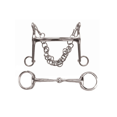 Conjunto de bocados de brida Bradoon y Weymouth Korsteel Conjunto de bocados de brida Bradoon y Weymouth Korsteel