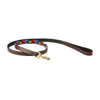 Correa para perro Weatherbeeta de cuero Polo Marrón cowdray / negro / rojo / blanco Multicolor