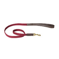 Correa para perro Weatherbeeta de cuero trenzado Marrón / burdeos