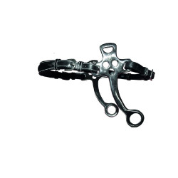 Hackamore Jump'In de cuero con ramas cortas y planas