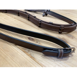 Riendas de goma con topes Jump'In One Havana Marrón