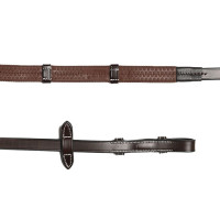 Riendas de goma Jump'In con topes Caoba Burdeos