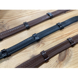 Riendas de goma Jump'In con topes Caoba Burdeos Riendas de goma Jump'In con topes Caoba Burdeos