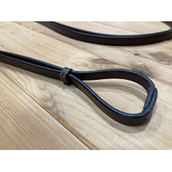 Riendas de cuero liso Jump'In Caoba Burdeos