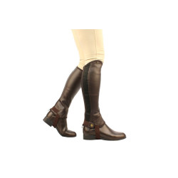 Mini-chaps de cuero Saxon Equileather Mini-chaps de cuero Saxon Equileather