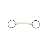 Muserola recta flexible con anillas removibles Korsteel Marfil