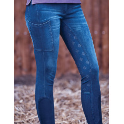 Pantalón Dublin vaquero mujer Shona Full Grip Impresión de Silicona Denim azul claro Azul marino