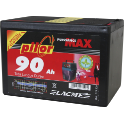 Pila cero mercurio Lacmé Pilor 9V - 90 Ah para pastor electrico