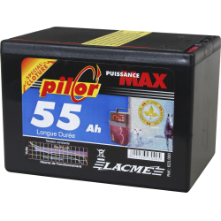 Pila cero mercurio Lacmé Pilor 9V - 55 Ah para pastor electrico