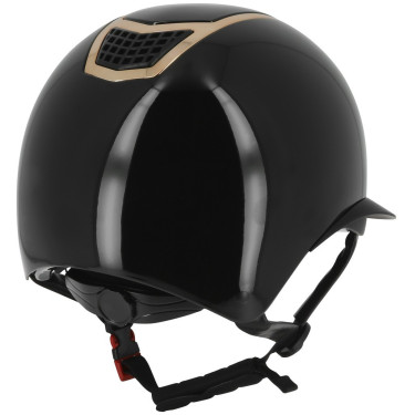 Casco Equithème Airy LM Negro brillante / oro rosa