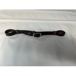 Gourmette de cuero Jump'In para hackamore Havana Marrón