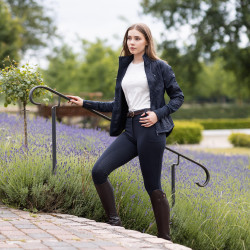 Chaqueta acolchada ligera Horze Zoe mujer Azul marino