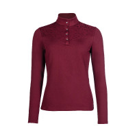 Camiseta funcional HKM Berry Lace Rojo oscuro