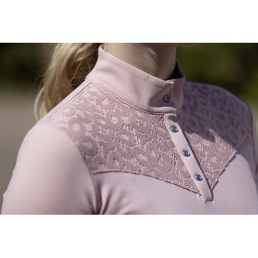 Camiseta funcional HKM Berry Lace Rosa viejo