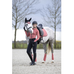 Camiseta funcional HKM Rosewood Allover Print Oxido Marrón