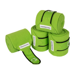 Bandas de polo con cierre de velcro Trim por 4 Equestro Limón / negro Amarillo
