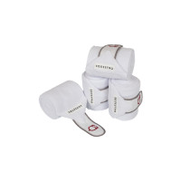 Bandas de polo transpirables pony Trim por 4 Equestro Blanco / rojo / gris Bandas de polo transpirables pony Trim por 4 Equestro Blanco / rojo / gris
