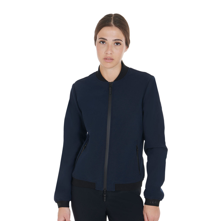 Chaqueta de mujer en tejido técnico Equestro Chaqueta de mujer en tejido técnico Equestro