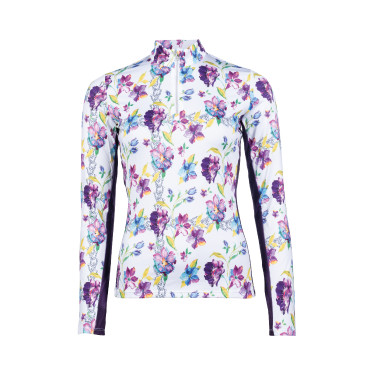 Camiseta funcional Lilac Flower HKM Blanco / violeta