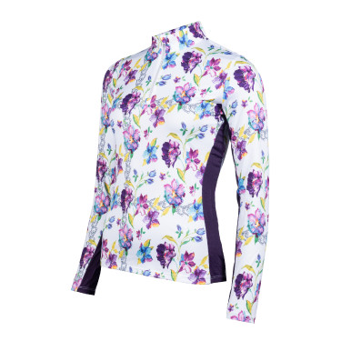 Camiseta funcional Lilac Flower HKM Blanco / violeta