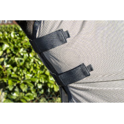 Manta antimoscas con flecos desmontable Stylec HKM Plateado / gris Plata Manta antimoscas con flecos desmontable Stylec HKM Plateado / gris Plata