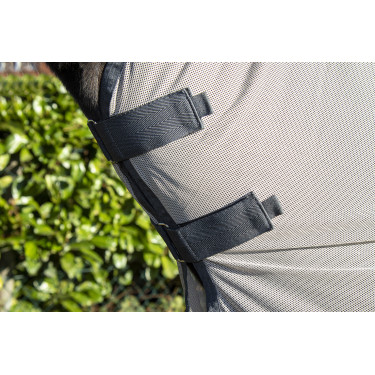 Manta antimoscas con flecos desmontable Stylec HKM Plateado / gris Plata Manta antimoscas con flecos desmontable Stylec HKM Plateado / gris Plata