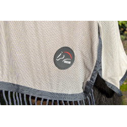 Manta antimoscas con flecos desmontable Stylec HKM Plateado / gris Plata Manta antimoscas con flecos desmontable Stylec HKM Plateado / gris Plata