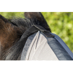 Manta antimoscas con flecos desmontable Stylec HKM Plateado / gris Plata Manta antimoscas con flecos desmontable Stylec HKM Plateado / gris Plata