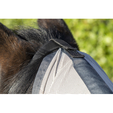 Manta antimoscas con flecos desmontable Stylec HKM Plateado / gris Plata Manta antimoscas con flecos desmontable Stylec HKM Plateado / gris Plata