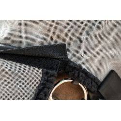 Máscara anti-moscas con protección desmontable para ollares HKM Plateado / negro Plata