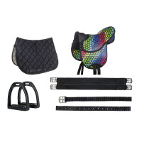 Silla para Shetland set Colourful HKM Corazón / negro Silla para Shetland set Colourful HKM Corazón / negro