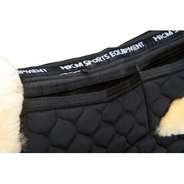 Alfombra de oveja auténtica HKM Negro / naturaleza